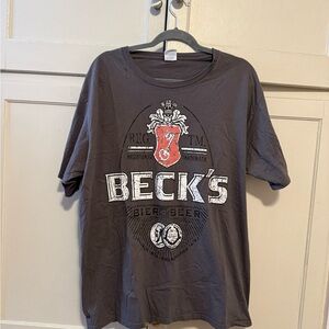 Gray Men's Beck’s beerT-Shirt